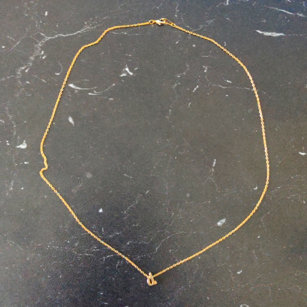 Initial Letter Lowercase d Necklace